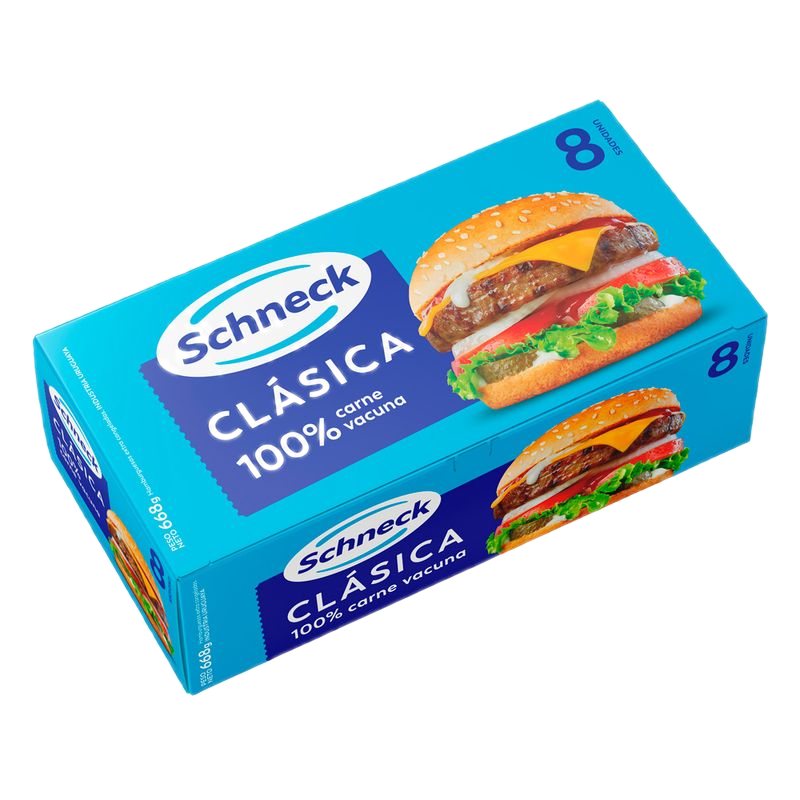 Hamburguesas Schneck 8 Unidades 668 G