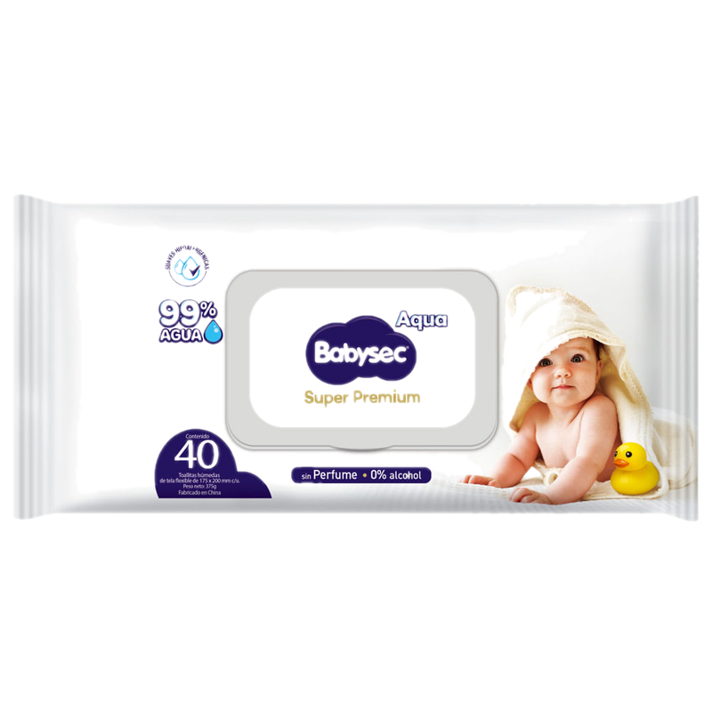Toalla Humeda Babysec Cuidado Sensible 40 Unidades