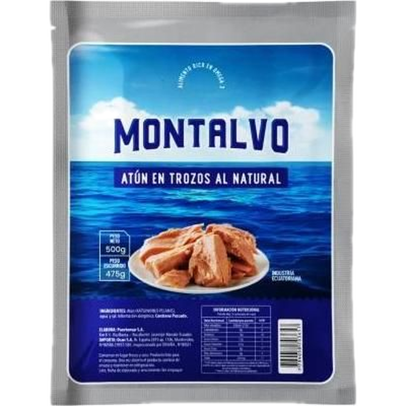 Trozos De Atún Montalvo Al Natural Ártico 500 G