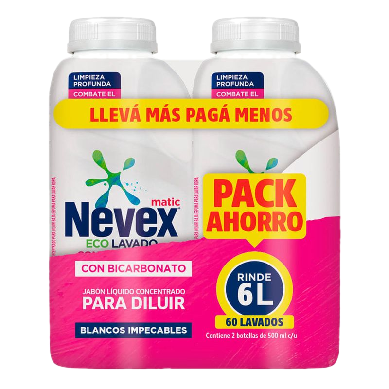 Pack 2 Unidades Deter Para Diluír Nevex Con Bicarbonato