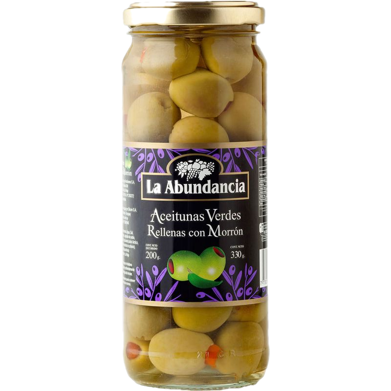 Aceitunas Verdes La Abundancia Con Morrón 200 G