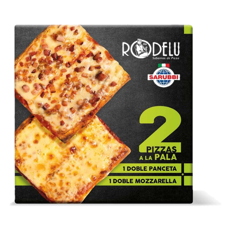 Pizza Rodelu A La Pala Muzzarella + Panceta 2 Unidades