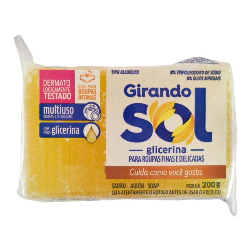 Jabón En Barra Girando Sol Glicerina 200 G