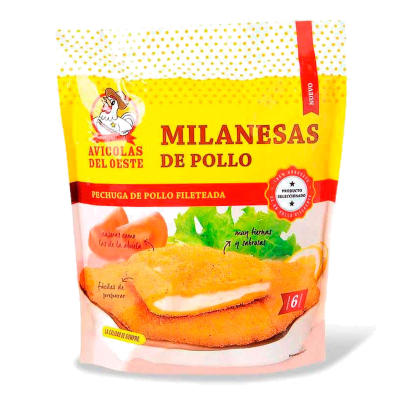 Milanesas De Pollo Avicola Del Oeste 1 Kg