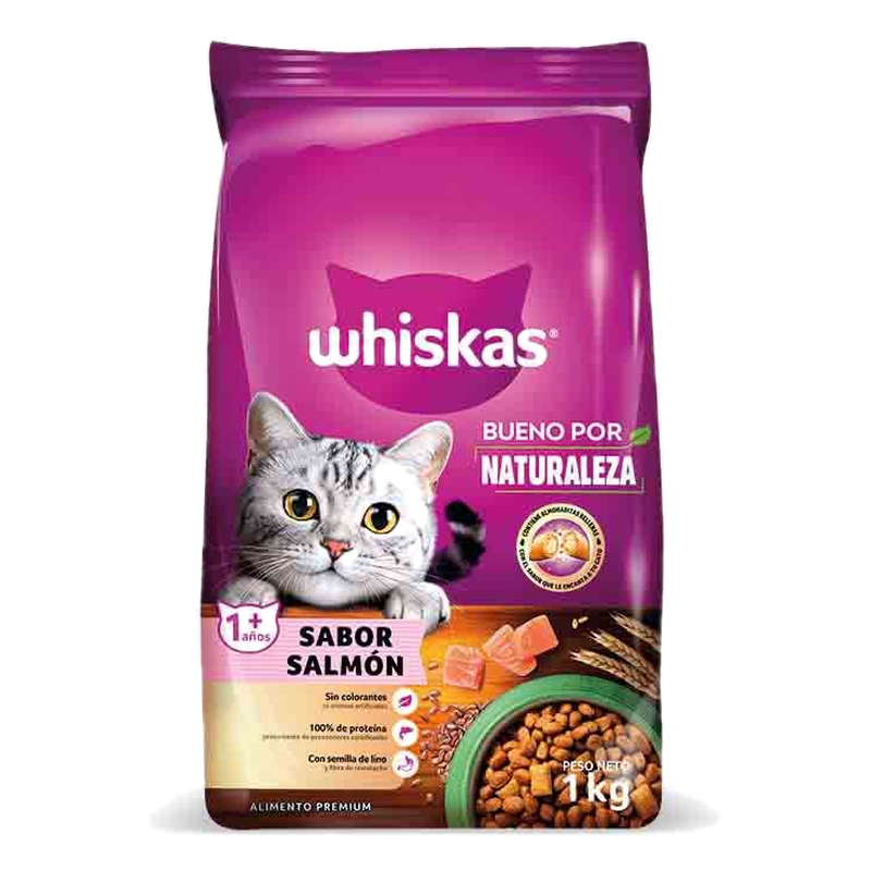 Alimento Para Gatos Castrados Salmón 1+ Whiskas 1 Kg