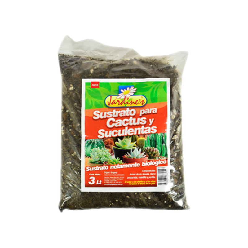 Tierra Para Cactus Y Suculentas Jardines 3 Kg
