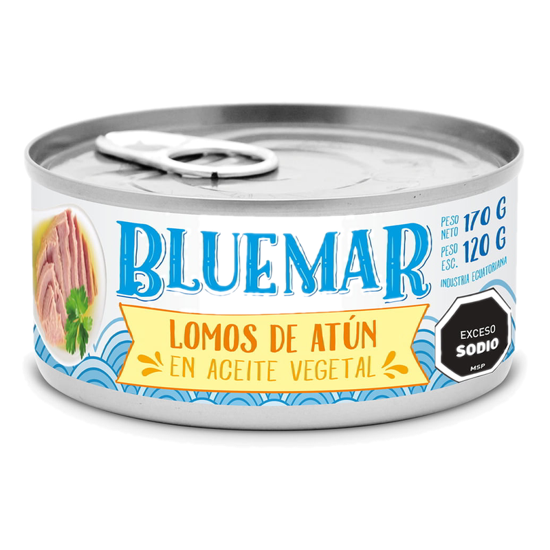 Lomos De Atún Bluemar En Aceite Vegetal 170 G