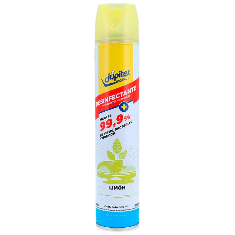 Desinfectante En Aerosol Jupiter Limón 360 Ml