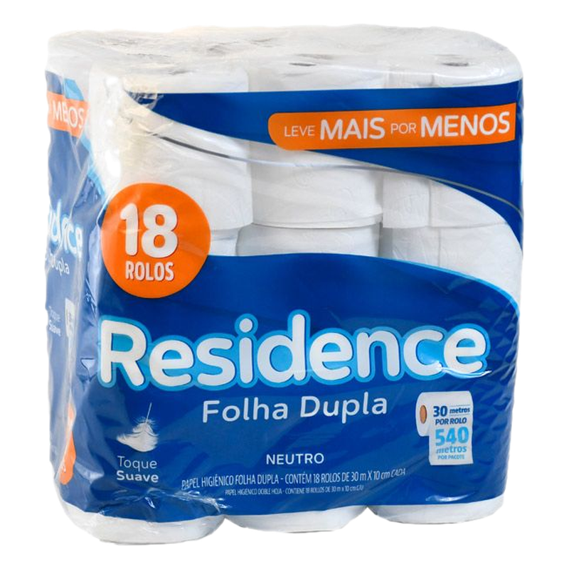 Papel Higiénico Residence Neutro 18 Rollos