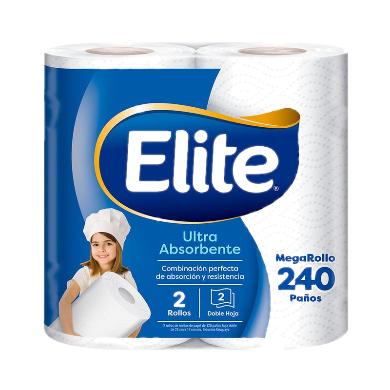 Rollo De Cocina Elite Maxi Rollo 120 Paños 2 Unidades