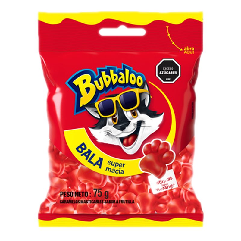 Gomitas Patitas De Gato Bubbaloo Morango 75 G