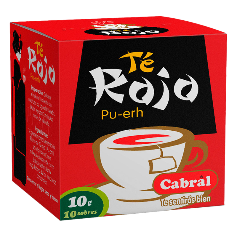 Te Cabral Rojo 10 Sobres