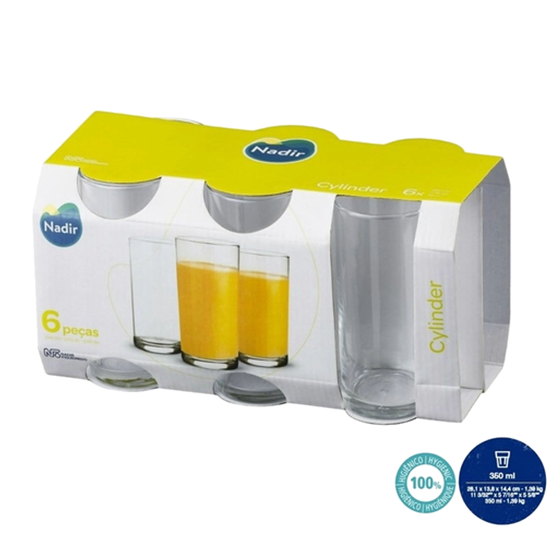 Vaso Nadir Cylinder Refresco 6und Set 6 Unidades