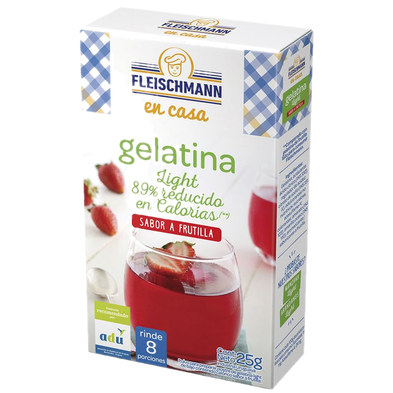 Gelatina De Frutilla Light Fleischmann 25 G