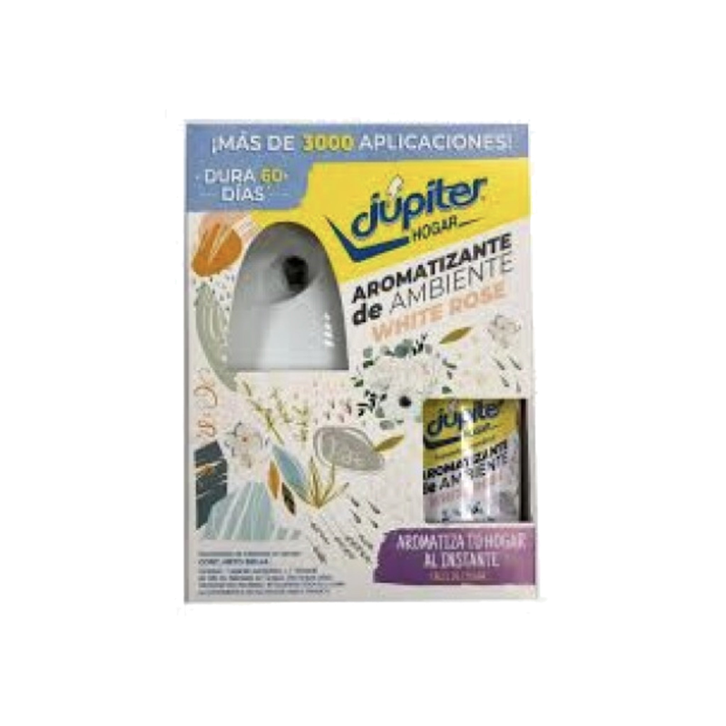Aromatizante Jupiter White Rose Aparato + Repuesto 300 Ml
