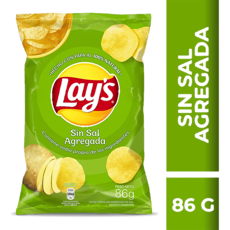 Papas Fritas Lay´s Sin Sal 86 G