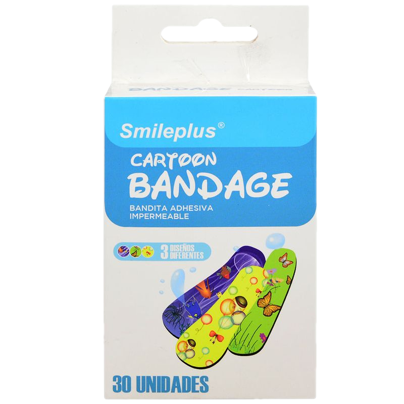 Banditas Adhesivas Smileplus Cartoon 30 Unidades