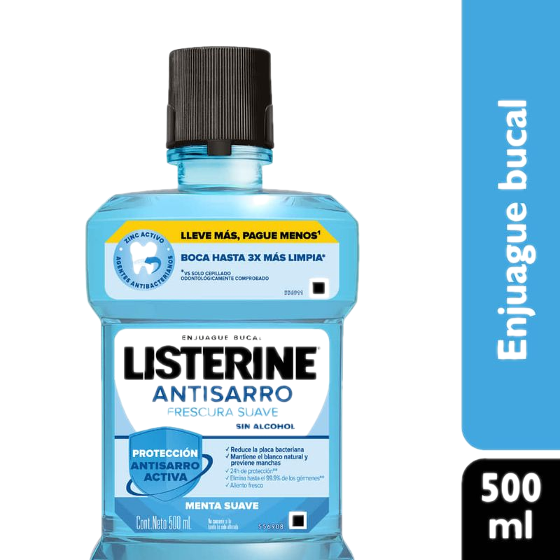 Enjuague Bucal Listerine Control Sarro Zero 500 Ml