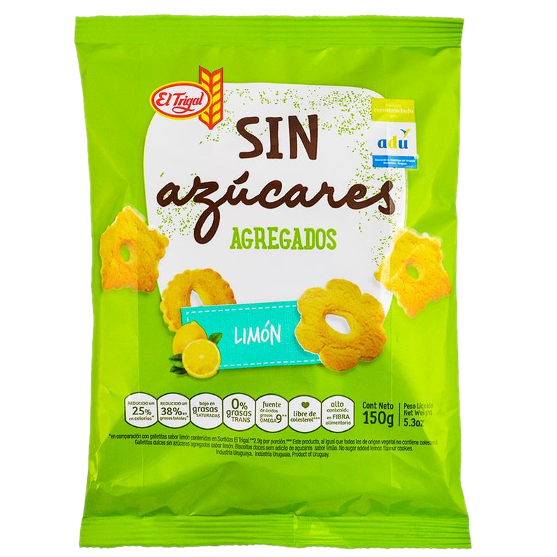 Galletas Dulces El Trigal Sin Azúcar Limón 150 G