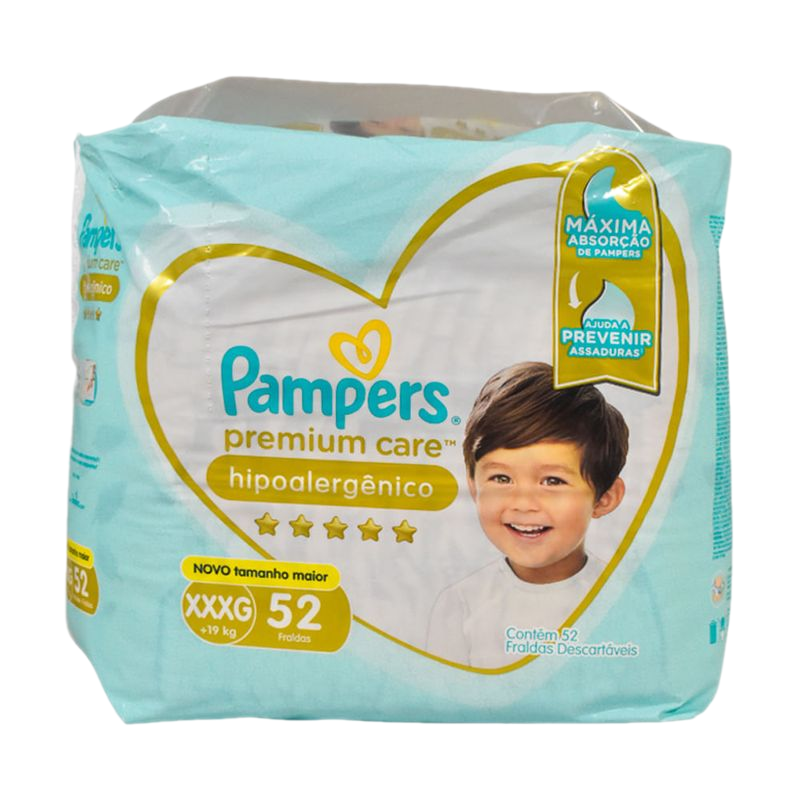 Pañal Pampers Premium Care X-xxg 52 Unidades