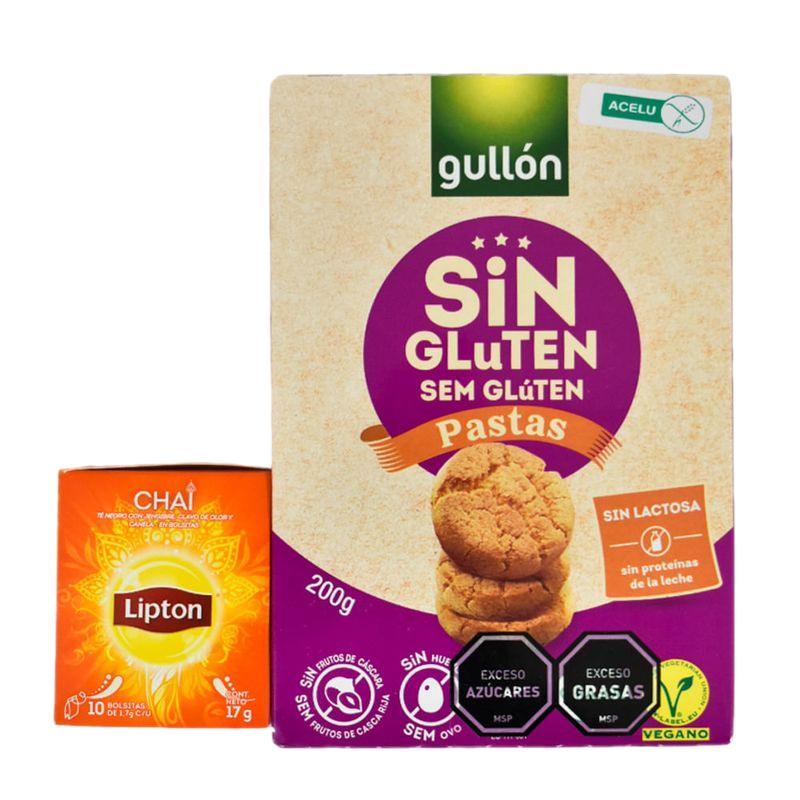 Galletitas Gullon Sin Gluten Pastas 200 G + Te Lipton 10 Sobres