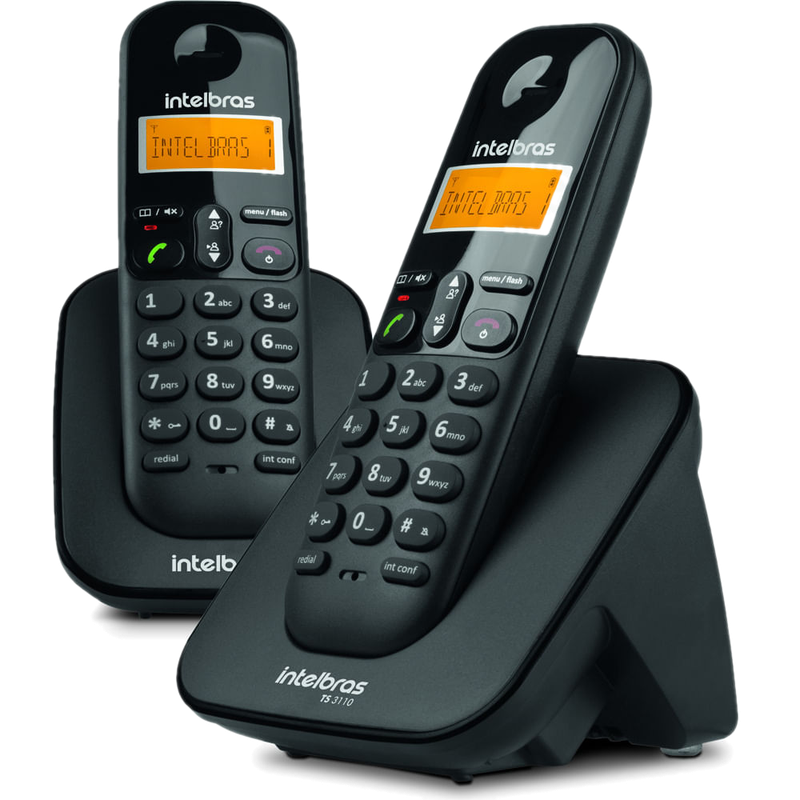 Combo Teléfono Inalámbrico Intelbras Ts3112 Color Negro