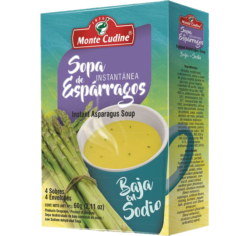 Sopa Instantánea Espárragos Monte Cudine Baja En Sodio