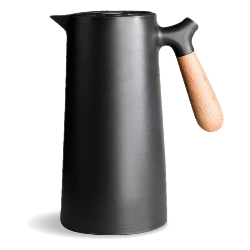 Jarra Térmica De Plástico Con Mango De Madera Negra 1 L