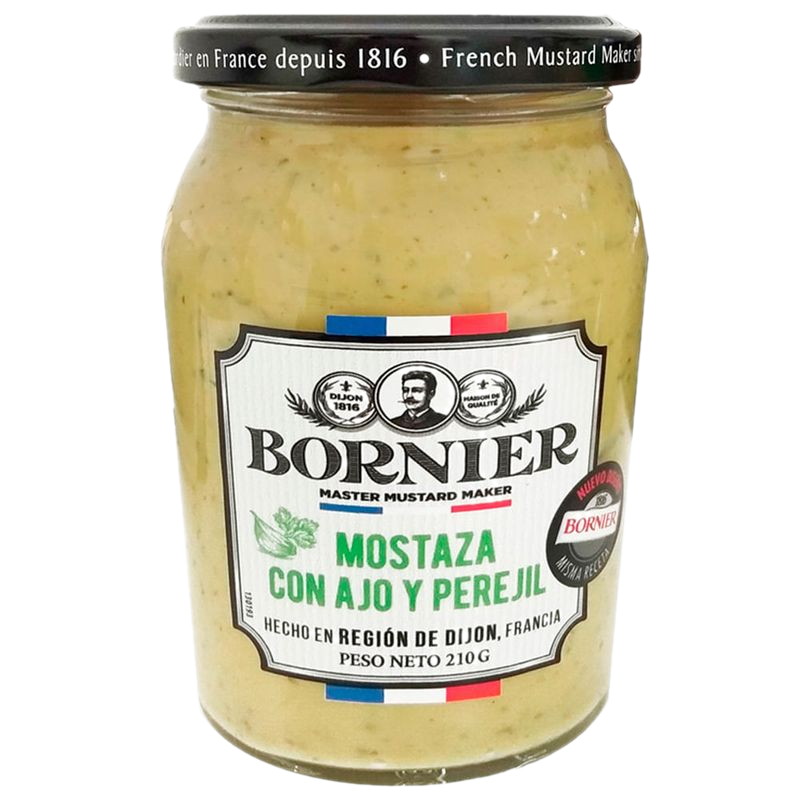 Mostaza Dijón Ajo Y Perejil Bornier 210 G
