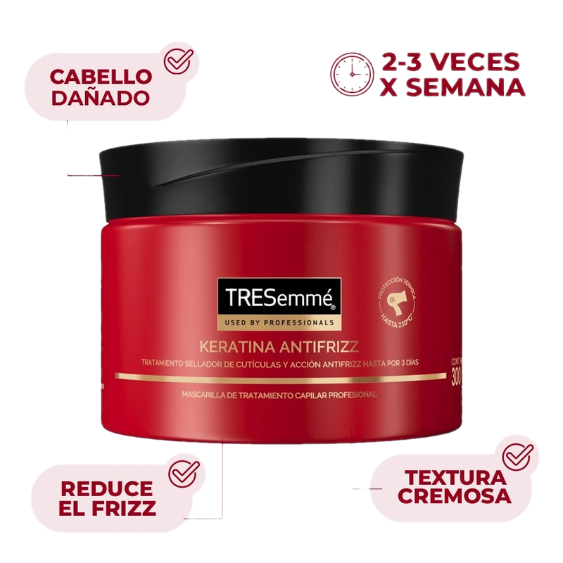 Mascarilla Capilar Tresemmé Keratina Antifrizz 300 G