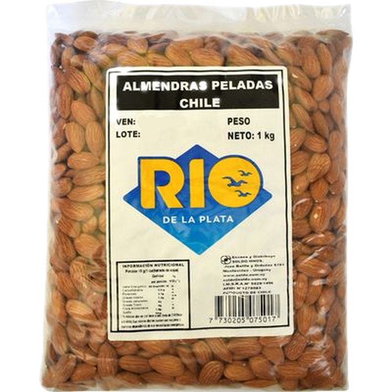 Almendras Río De La Plata Peladas Chile 1 Kg