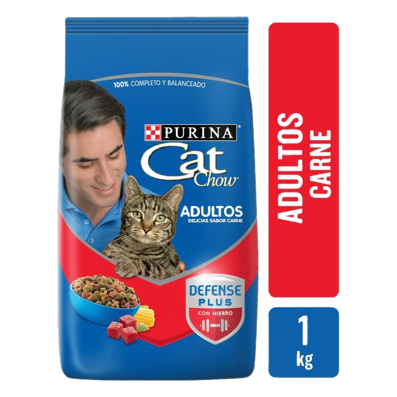 Alimento Para Gato Purina Cat Chow Adultos Activos De Carne (1 A 7 Años) 1 Kg