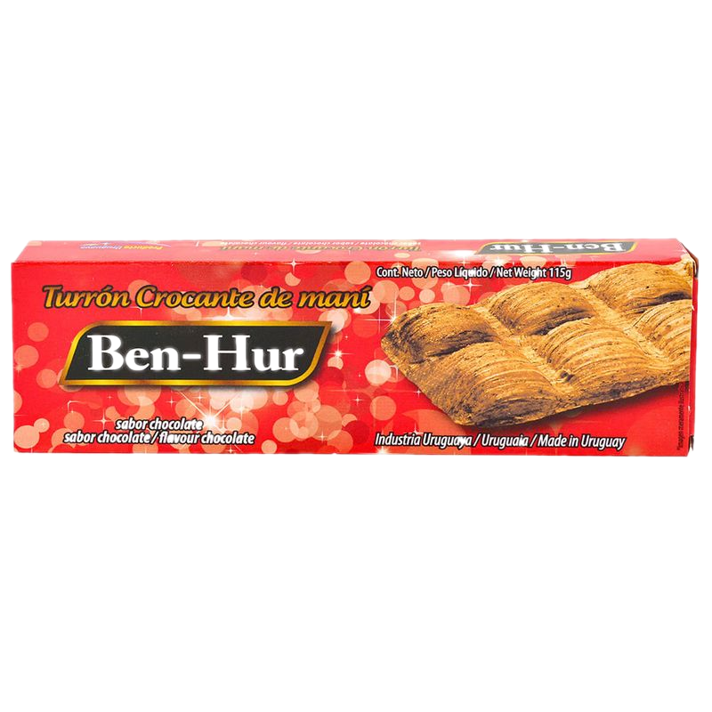 Turrón Crocante Maní Con Chocolate Ben Hur 115 G