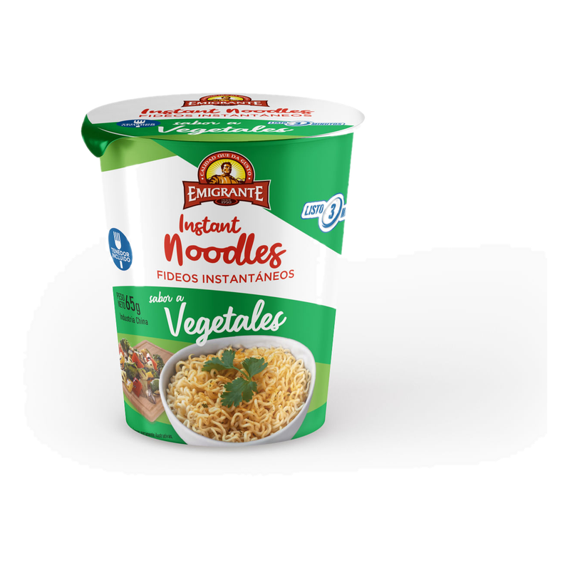 Fideos Instantáneos Emigrante Cup Noodle Sabor Vegetales 65 G