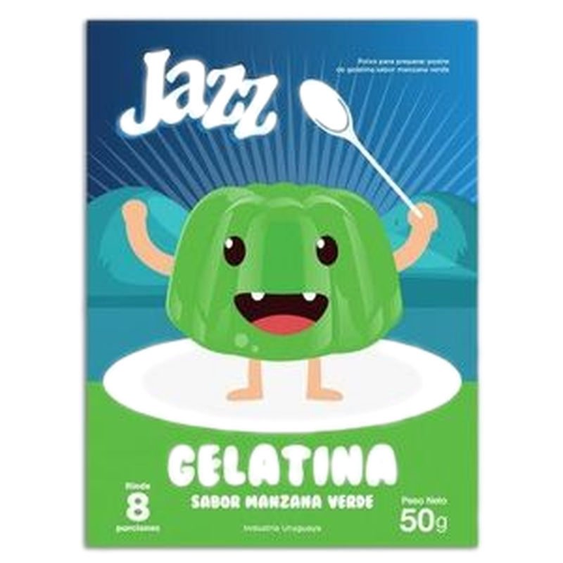 Gelatina Jazz Manzana Verde 8p 50 G