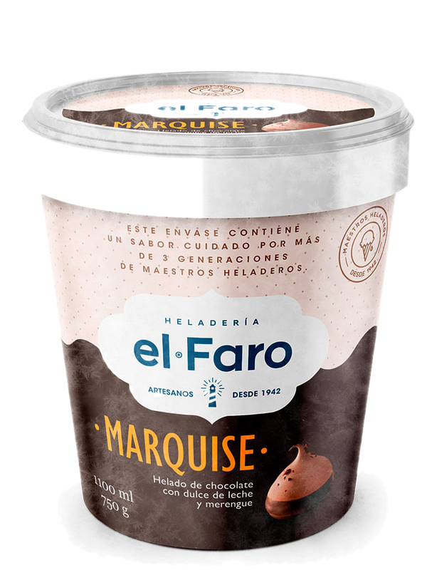 Helado El Faro Marquise De Chocolate 1100cc