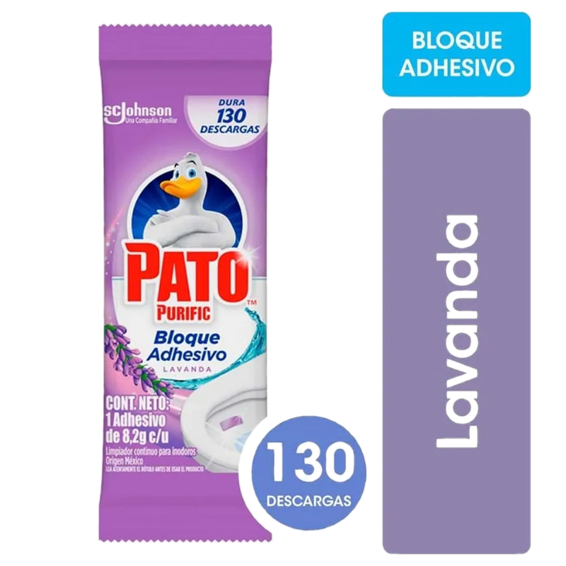 Limpiador Adhesivo Para Inodoro Pato Lavanda 8.2 G