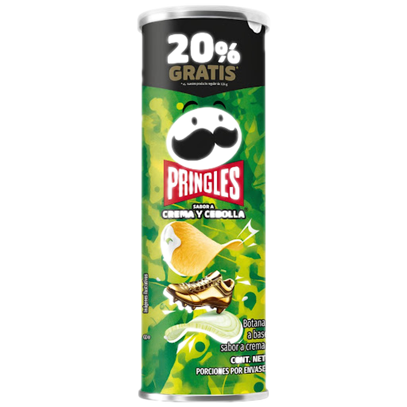 Snack Pringles Mundial Crema Ácida Y Cebolla Lata 149 G