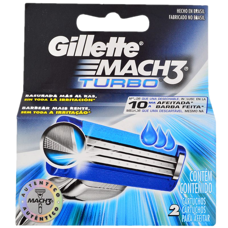Repuesto Gillette Mach 3 Turbo 2 Unidades