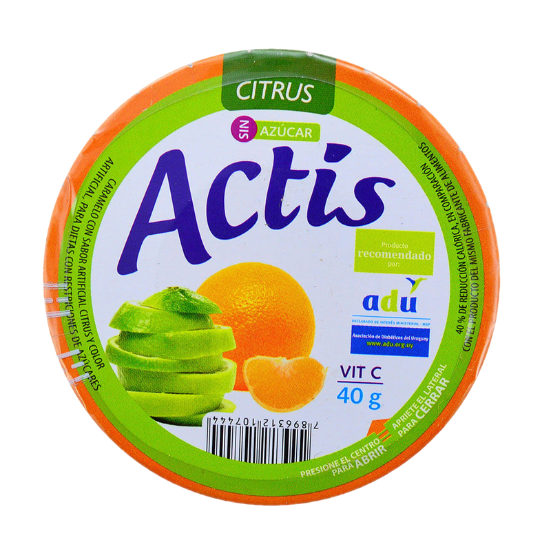 Caramelos Actis Sin Azúcar Citrus 40 G