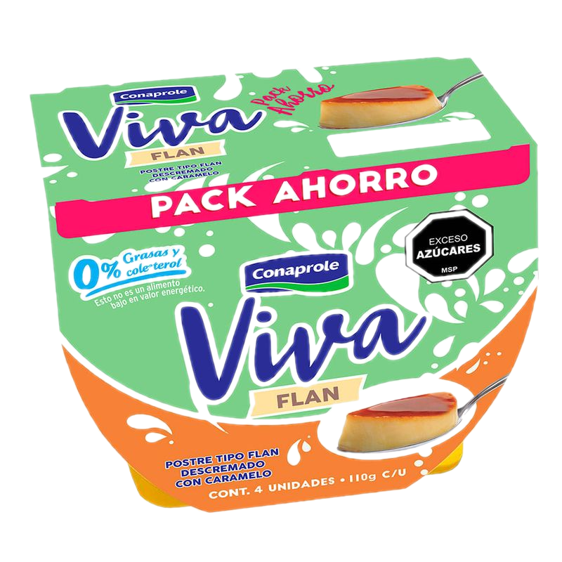Pack Flan Viva 0% Conaprole 440 G