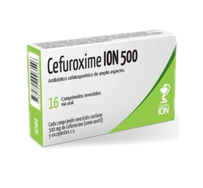 Cefuroxime Ion 500 500 Mg [16 Comp.]