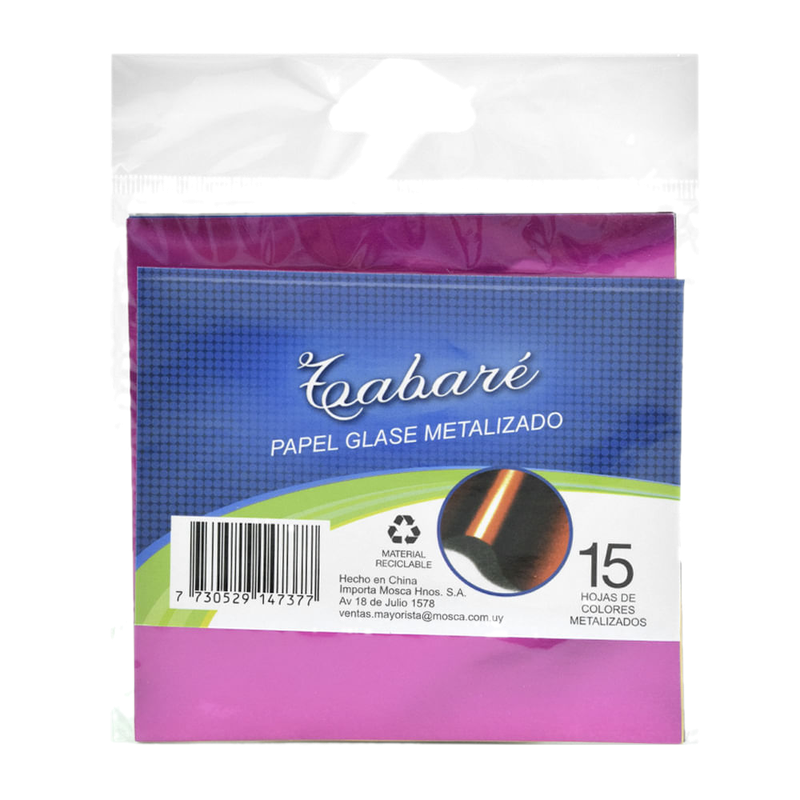 Papel Glase Metalizado Mazo Tabare