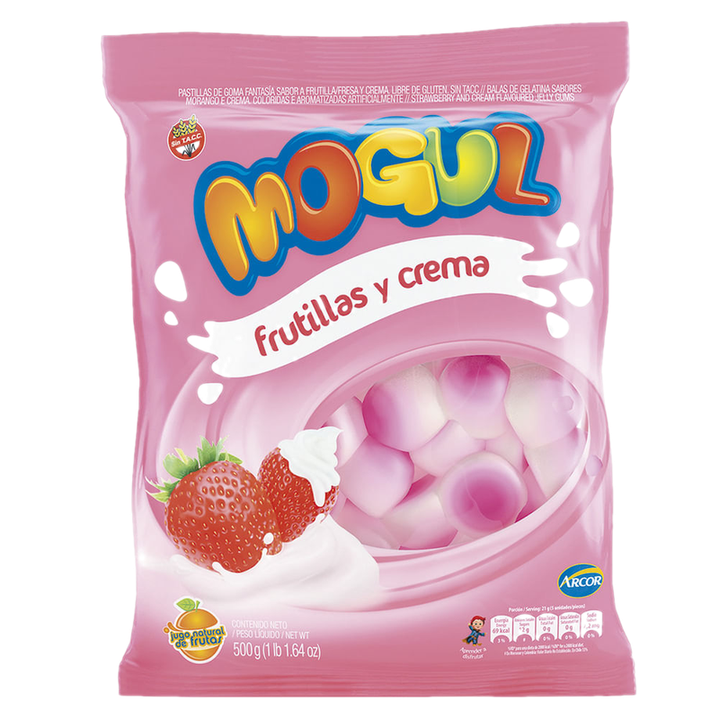 Gomas Mogul Frutilla Y Crema 500 G