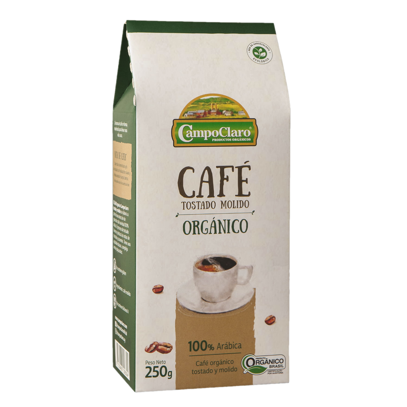Cafe Campoclaro Organico Tostado Molido 250 G