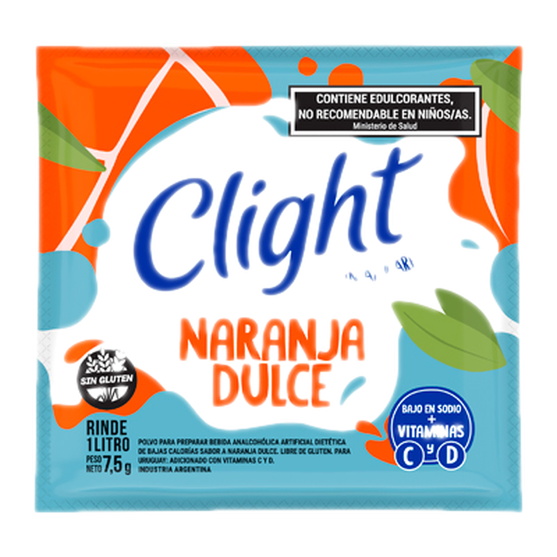 Refresco De Naranja Dulce Con Vitamina C Y D Clight 7.5 G