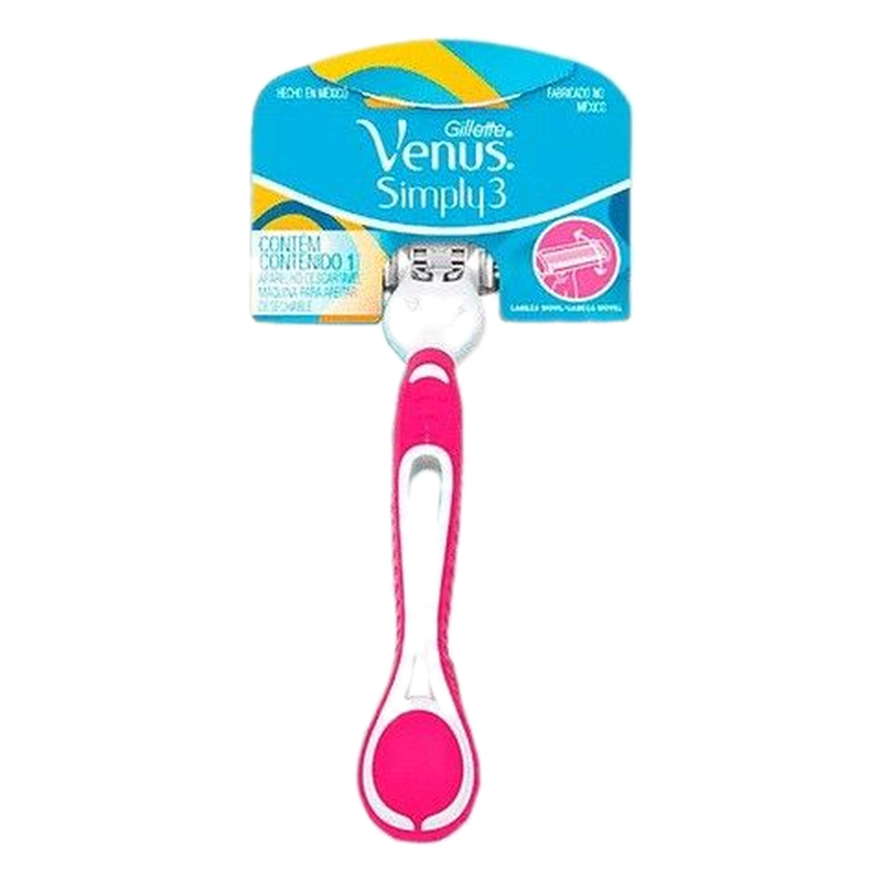 Maquina De Afeitar Venus 3 Rosa 1 Unidad
