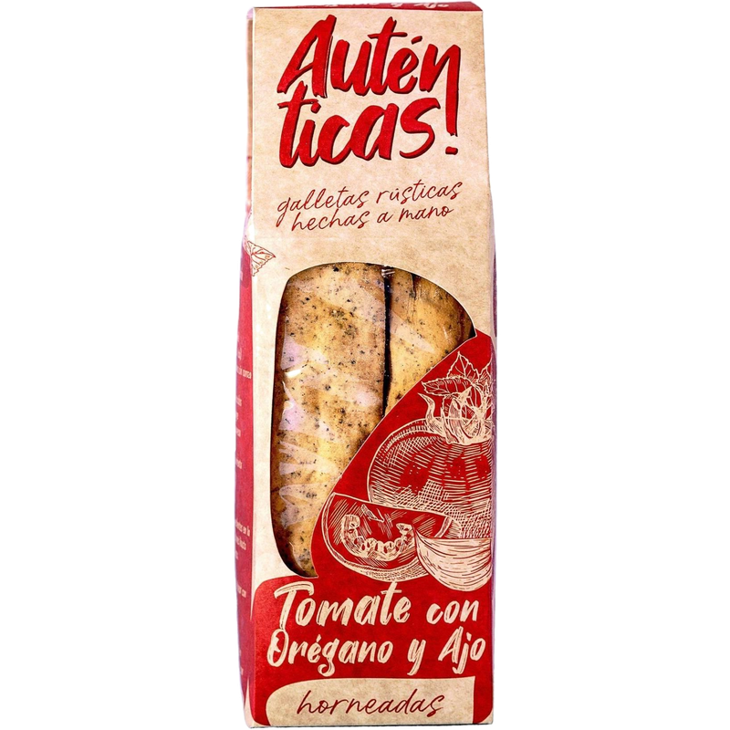 Galletas Autenticas Tomate Oregano Y Ajo 128 G