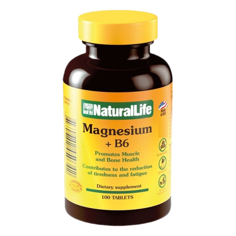 Natural Life Magnesium + B6 X 100 Tabletas