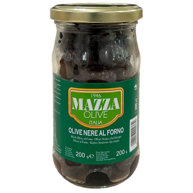 Aceitunas Negras Al Horno Mazza 200 G